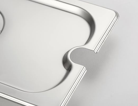 CURTA 6-Pack 1/4 Size Slotted Steam Table Pan Cover, Lid with Handle, NSF, Hotel & Catering Food Cover