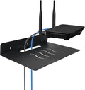Steel Floating Shelves for Wall,Small Wall Shelf，Suitable for Bedroom, Living Room, Bathroom, Kitchen, Office (Black, 11.81x8.46 in)