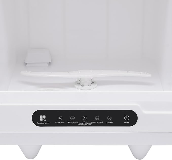 1200W Countertop Dishwasher with 5L Built-In Water Tank Mini Dish Washer with 5 Washing Programs and 360° Dual Spray,Compact & Convenient Mini Dishwasher,Tank Leak Proof Drying for Kitchen,Office,RV