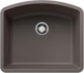 BLANCO 443098 DIAMOND SILGRANIT Undermount Single Bowl Kitchen Sink, 24" L X 20.8" W - Volcano Gray