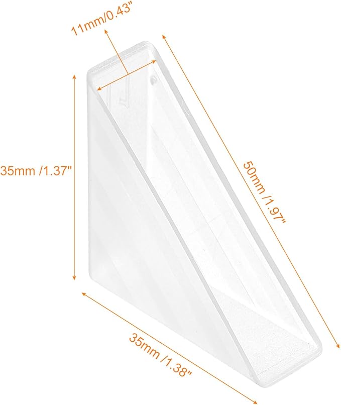 uxcell 20Pcs Plastic Corner Protectors 11x50mm Right Angle Shape Glass Corner Guards Cushion for Corner Protection of Glass, Mirror, Tile, White