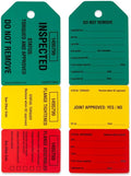 INCOM Manufacturing Numbered 3-Stage Flange Management Tags, Heavy Duty All-Weather DuraPly™, 2.75 inch x 7.9 inch, 100 Pack, TG8033PT100CN