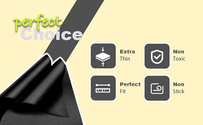 4 Pack Air Fryer Liners for Nuwave Bravo Air Fryer Toaster Smart Oven, Baking Mat Air Fryer Liners Reusable Compatible with Nuwave 30-QT XL Capacity Countertop Convection Oven