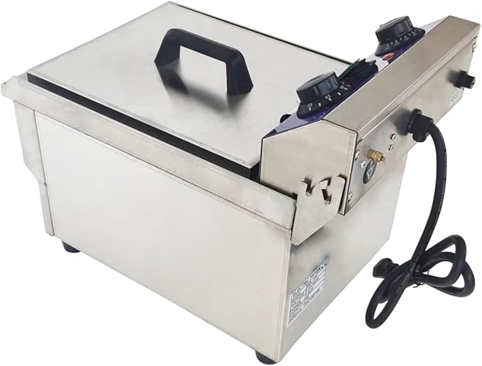 Electric Deep Fryer 10L Stainless Steel Countertop Fryer with Basket and Oil Nozzle for Restaurant Snack Bar 50-200°C 110V 1600W