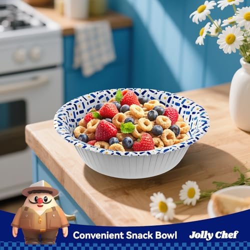 JOLLY CHEF 16 oz Paper Bowls, 200 Count Small Disposable Bowls for Soup - Image 6