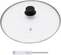 Pan Lid 12 Inch, Round Tempered Glass Lid, Universal Pot Lids with Heat Resistant Handle, Replacement Pan Cover for Pans and Skillets, Dishwasher Safe