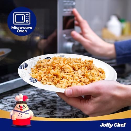 JOLLY CHEF 280 Count Paper Plates 8 inch Disposable - Image 3