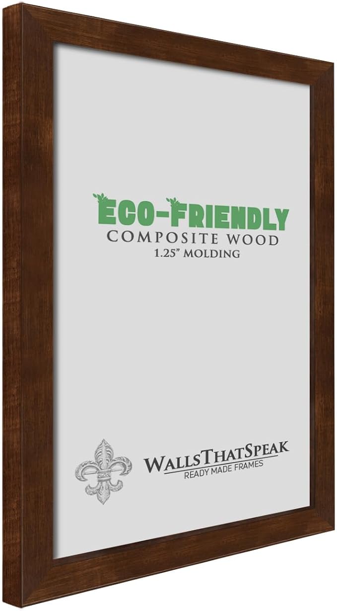 wallsthatspeak 17x22 Mocha Walnut Picture Frame for Puzzles Posters Photos or Artwork