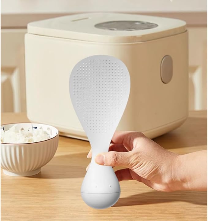 Tumbler Anti-Stick Plastic Rice Spoon,Creative Stand Up Non Stick Rice Spoon Scooper Spatula,Rice Cooker Practical Spoons Kitchen Utensils for Salads Mashed Potato