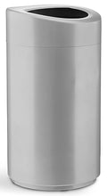Safco Open Top Trash Can, 14 Gallon Stainless Steel Modern Garbage Can for Indoor Use, Silver