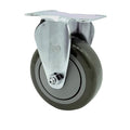 Service Caster Brand Replacement Caster for Uline Caster H-7448R - Stainless Steel Rigid Top Plate Caster with 4 Inch Gray Polyurethane Wheel - Fits Carts and Platform Trucks H-3352