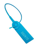 Plastic Numbered Security Seal Pull Tight Padlock Safety Tag Tamper Proof Tie Disposable Self-Locking Seals 11” Length,100pcs,Blue