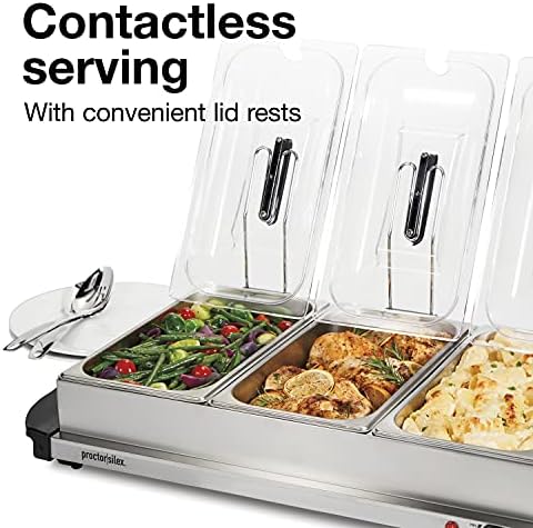 Proctor Silex Electric Buffet Server & Food Warmer With Lids - Image 3