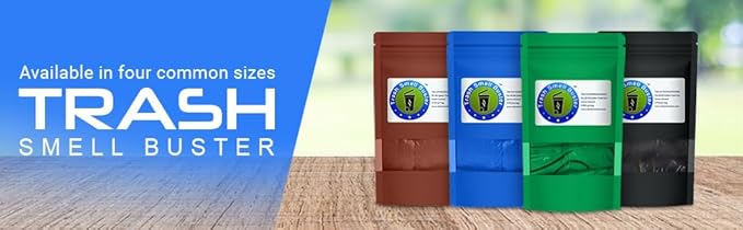 Trash Can Smell Eliminator Cover Odor Eliminating Bag with Optional Straps Lemon Scented Durable Chemical Free 32 Gallon 2 Pack