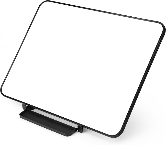 Double Sided Weekly Dry Erase Board with Stand 16"x12", to-do List White Board Calendar Dry Erase, Desktop Whiteboard Calendar, Schedule Board, Message Board, Menu Board for Home Office