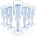 JOLLY CHEF Blue Plastic Champagne Flutes Disposable 4.5 oz 100 Pack by JOLLYCHEF
