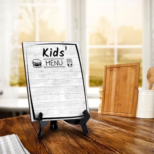 Kids' Menu 6x8 Dry Wipe Table Sign Easy Installation | Restaurant & Bar | Perfect To Clearly Direct Customers & Advertise Specials | No Pen Included - Image 5