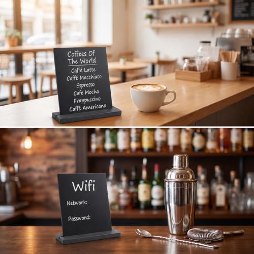 8 Pack Mini Chalkboard Signs with Clips & Chalk,6 x 5 Inch - Image 5