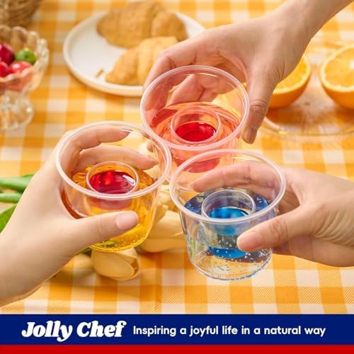 JOLLY CHEF 500 Disposable Bomber Cups, 4oz Clear Plastic Shot Glasses - Image 6