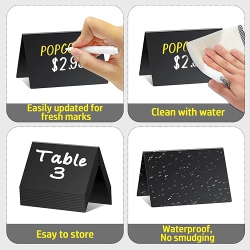 12 Pcs Food Labels for Party Buffet 4"x3" Mini Chalkboard Signs for Food - Image 5