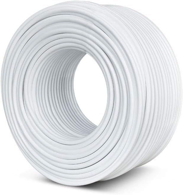 1/4" OD 50 Feet Length White Tubing for Reverse Osmosis De-ionized Water Filtration Systems, Refrigerators, and Other Appliances (1/4" OD, 50') NSF Certified