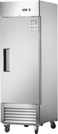 27" Upright Commercial Freezer, 1 Solid Door Freezer, -19 Cu.Ft Reach-in Freezer, 8℉ ~ -2℉, Stainless Steel Interior and Exterior Construction, ETL and DOE
