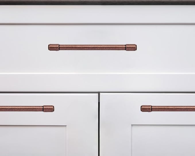 khtumeware 6 Pack 12 Inch(305mm) Antique Copper Cabinet pulls Kitchen Cabinet Handles Kitchen Cabinet Hardware for Cupboard Drawer Handles Dresser Pulls