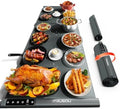 Expandable Warming Mat for Food – iTRUSOU 42"x16" Extra Large Electric Warming Tray with 7 Temp Settings, Switchable ℃/℉, 99H Timer, Child Lock – 2 Panels Custom Sizes for Energy Efficiency by iTRUSOU