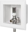 EFIELD Pex Dishwasher Outlet Box, 1/2-Inch Pex F1960 Expansion Fitting Connection with Installed 1/4-Turn Ball Valve, White (Copper Hammer Arrestor),(DW008)
