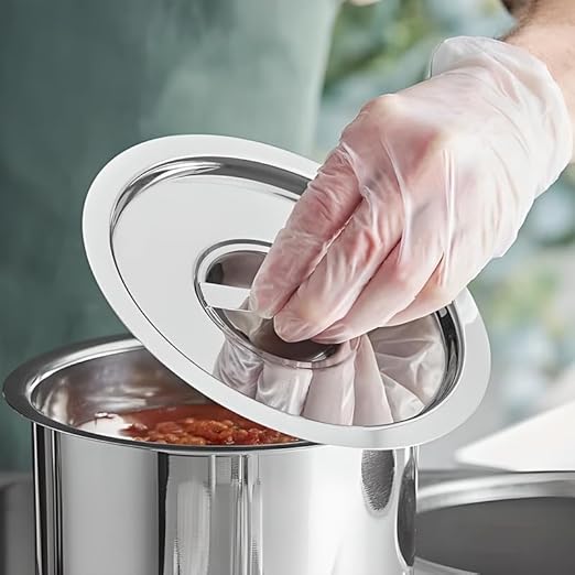 OCS Parts Pro Series Stainless Steel Cover for 4.25 Quart Bain Marie Pots | 5-1/2" Bain Marie Pot Lid with Handle