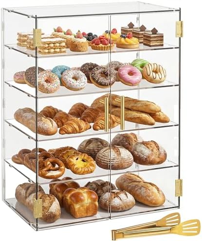 5 Tiers Countertop Bakery Display Case by CityjoyMakeYourLifeEasily