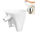Flour Funnel for Kitchen Aid Mixer, Mess-Free Pouring Flour Funnel for Stand Mixer, Fits Artisan KSM150 5 Quart Tilt-Head for Egg Liquid and Both Flour, Durable Baking Kitchen Accessories (White)