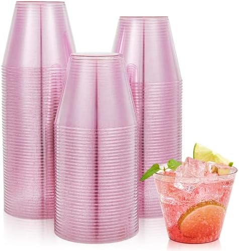 JOLLY CHEF 9 oz Purple Plastic Cups, Disposable Tumblers 100 Pack by JOLLYCHEF