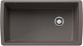 BLANCO 443108 Diamond Silgranit Super Single Undermount Kitchen Sink, 33.5" L X 18.5" W - Volcano Gray