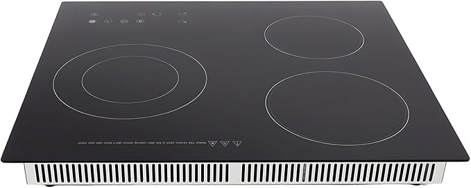 3 Burner Electric Ceramic Stove, 110V 9 Settings Cooktop LED Display Touch-Adjustable Control Stove Top for Glass Pot Stainless Steel Pot Casserole Pot Black