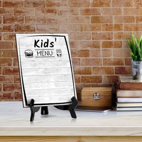 Kids' Menu 6x8 Dry Wipe Table Sign Easy Installation | Restaurant & Bar | Perfect To Clearly Direct Customers & Advertise Specials | No Pen Included - Image 4