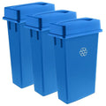 3 pack 23 Gallon Waste Bin with Swing Lid, Heavy-Duty Trash Can, Slim Rectangular Garbage Bin, Durable Waste Container, Recycling Bin, Plastic Wastebasket for Kitchen, Garage, Restaurants, Office