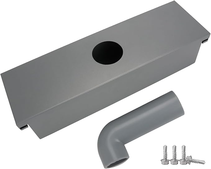 Heavy-Duty Galvanized Steel Grease Box for Commercial Range Hoods 16.9x5.1x3.7 Inch Fireproof Grease Container Durable Canopy Hood Accessories for Restaurant Kitchen Exhaust System