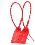 Security Seal, Numbered Zip Ties for Fire Extinguisher Pull Tite Tamper Proof Tags Self Locking Plastic Label 250mm Pack of 1000 (Red)