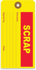 Tags 4 Less Production Quality Control Hang Tags – Equipment Preventative Maintenance Labels, for Easy Record-Keeping for Inventory Status (Scrap, Pack of 100)