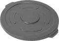 Restaurantware-LID ONLY: RW Clean Waste Container Lid, 1 Round Trash Can Cover - Waste Bin Sold Separately, For 55 Gallon Dustbin, Built-In Handle, Gray Plastic Garbage Can Cover, Heavy-Duty