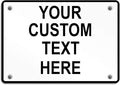 Aluminum Weatherproof Metal Sign Multiple Sizes Custom Personalized Text Here White Black Traffic Regulation Horizontal Street Signs 14x10Inches