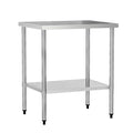 COOLCHEF Stainless Steel Work Table 24 x 30 Inch, NSF Commercial Prep Table with Undershelf, Heavy Duty Food Prep Workstation