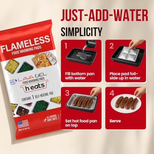 Flameless Food Warming Pads (6 Pack) - Food Warmers for Parties Buffet Disposable - Party Buffet Servers and Warmers for Full Size Pans - Heating Pads for Chafing Dish- Must-Have Catering Supplies - Image 3