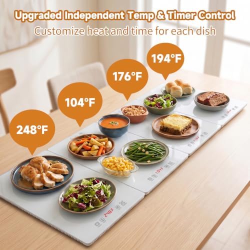 Food Warmers for Parties Buffet 47"x15"Long Warming Trays for buffets Party - Image 3