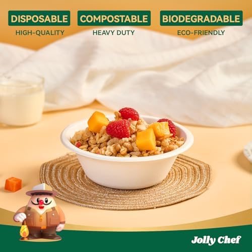 Compostable Disposable Paper Bowl 12 oz Heavy Duty Soup Containers 150 Pack - Image 3