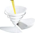 30 Pack 10" Deep Fryer Oil Filters, Best Non Woven Cooking Oil Strainer, Premium Maple Syrup Filter Set, Cones Commercial Filter for Restaurants, Kitchen, Cafes, Food Trucks, Hotels
