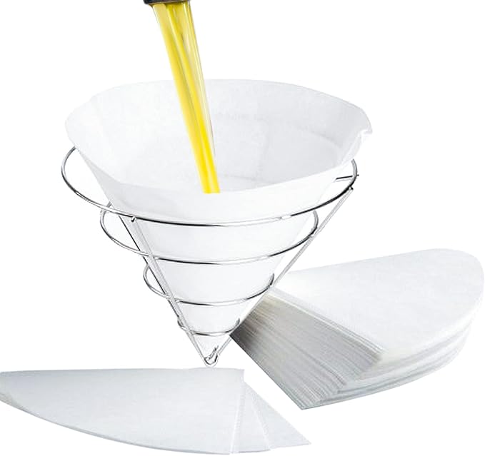 30 Pack 10" Deep Fryer Oil Filters, Best Non Woven Cooking Oil Strainer, Premium Maple Syrup Filter Set, Cones Commercial Filter for Restaurants, Kitchen, Cafes, Food Trucks, Hotels