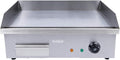Commercial Flat Top Griddle, 3000W Electric Teppanyaki Griddle Nonstick Stainless Steel Countertop Grill with Adjustable Thermostatic Control 122°F-572°F 21.6"x13.8"(NO PLUG)