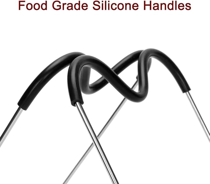 Steamer Rack Trivet with Handles Compatible with Instant Pot Accessories 6 Qt 8 Quart, Pressure Cooker Trivet Wire Steam Rack, Great for Lifting out Whatever Delicious Meats & Veggies You Cook